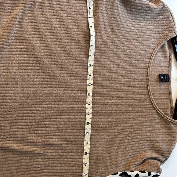 EMERY Rose Pullover Top / Tan W/Leopard Print LS Top NWOT Size M - Picture 5 of 5